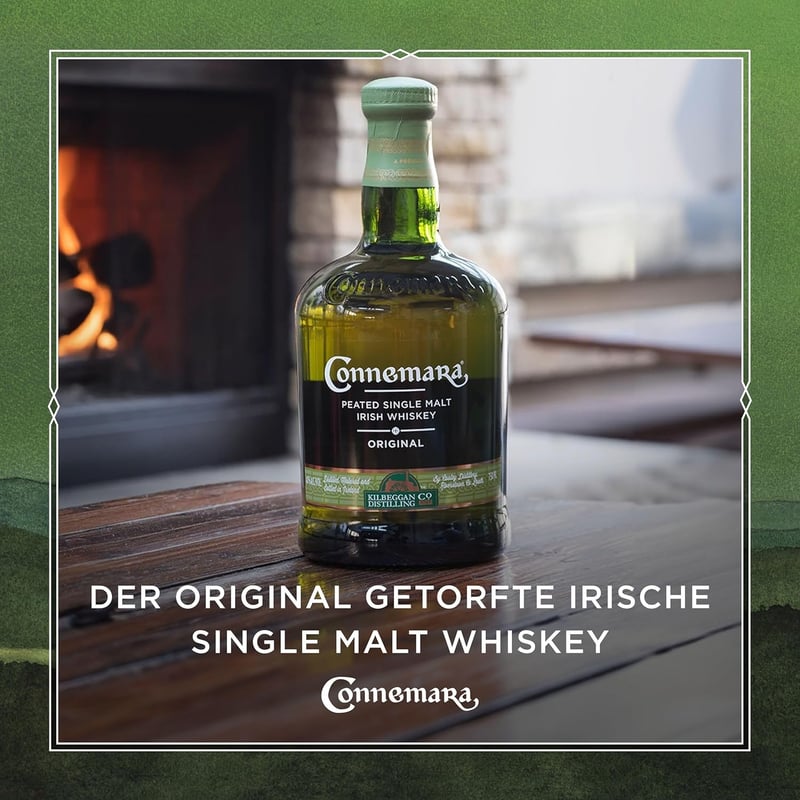 Connemara Single Malt Irish Whiskey 40% Vol, 700ml mit Geschenkverpackung