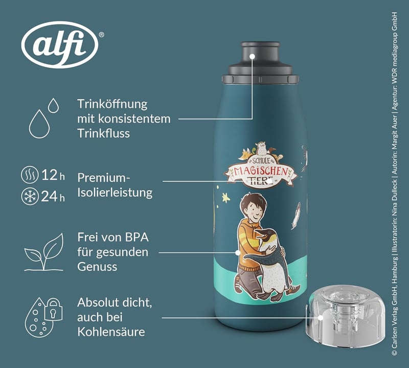 Isoliertrinkflasche für Kinder 350ml aus Edelstahl - Benni