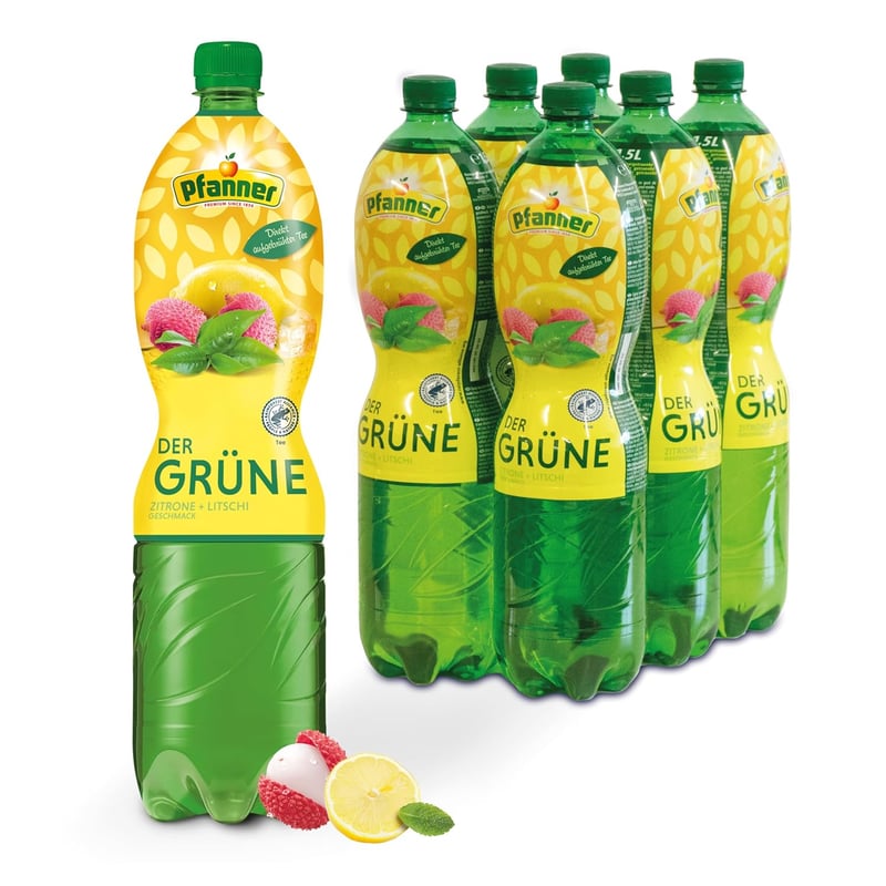 Eistee Lemon Lychee aus grünem Tee – Vorratspack 6 x 1,5 l PET