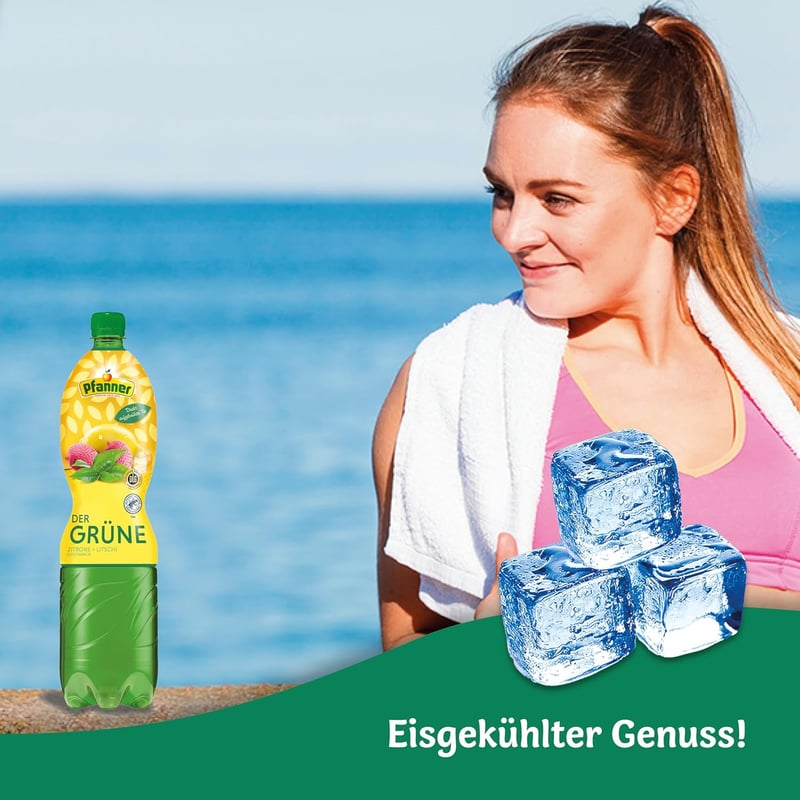 Eistee Lemon Lychee aus grünem Tee – Vorratspack 6 x 1,5 l PET