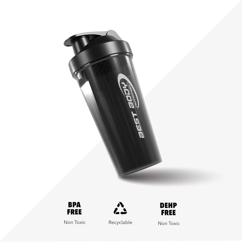 Eiweiß Shaker 700 ml in Schwarz für Fitness Enthusiasten