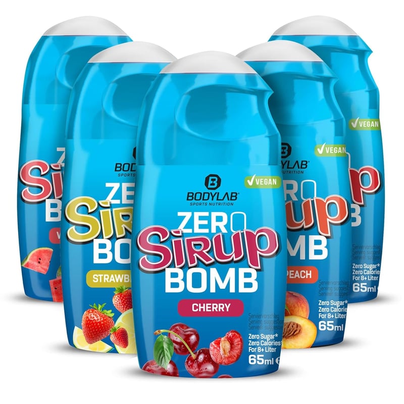 Bodylab24 ZERO Sirup BOMB Mixed Box, zuckerfrei, für 8 l Getränk