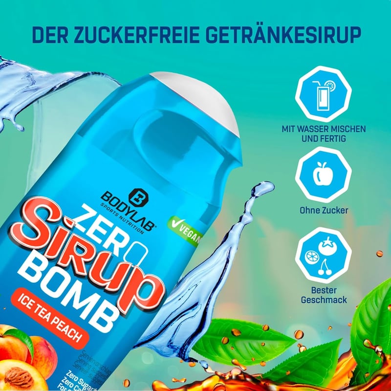Bodylab24 ZERO Sirup BOMB Mixed Box, zuckerfrei, für 8 l Getränk