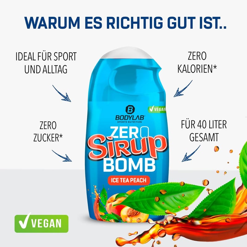 Bodylab24 ZERO Sirup BOMB Mixed Box, zuckerfrei, für 8 l Getränk