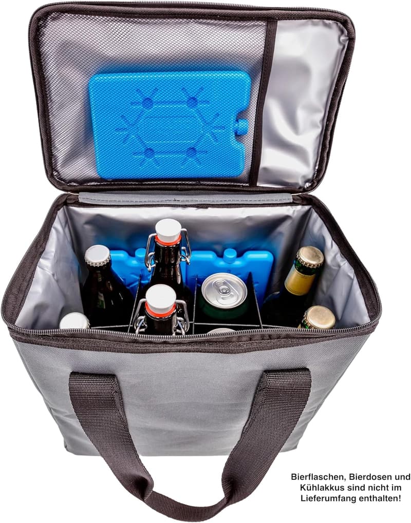 Bier Kühltasche mit Trenneinsatz - praktische Männerhandtasche