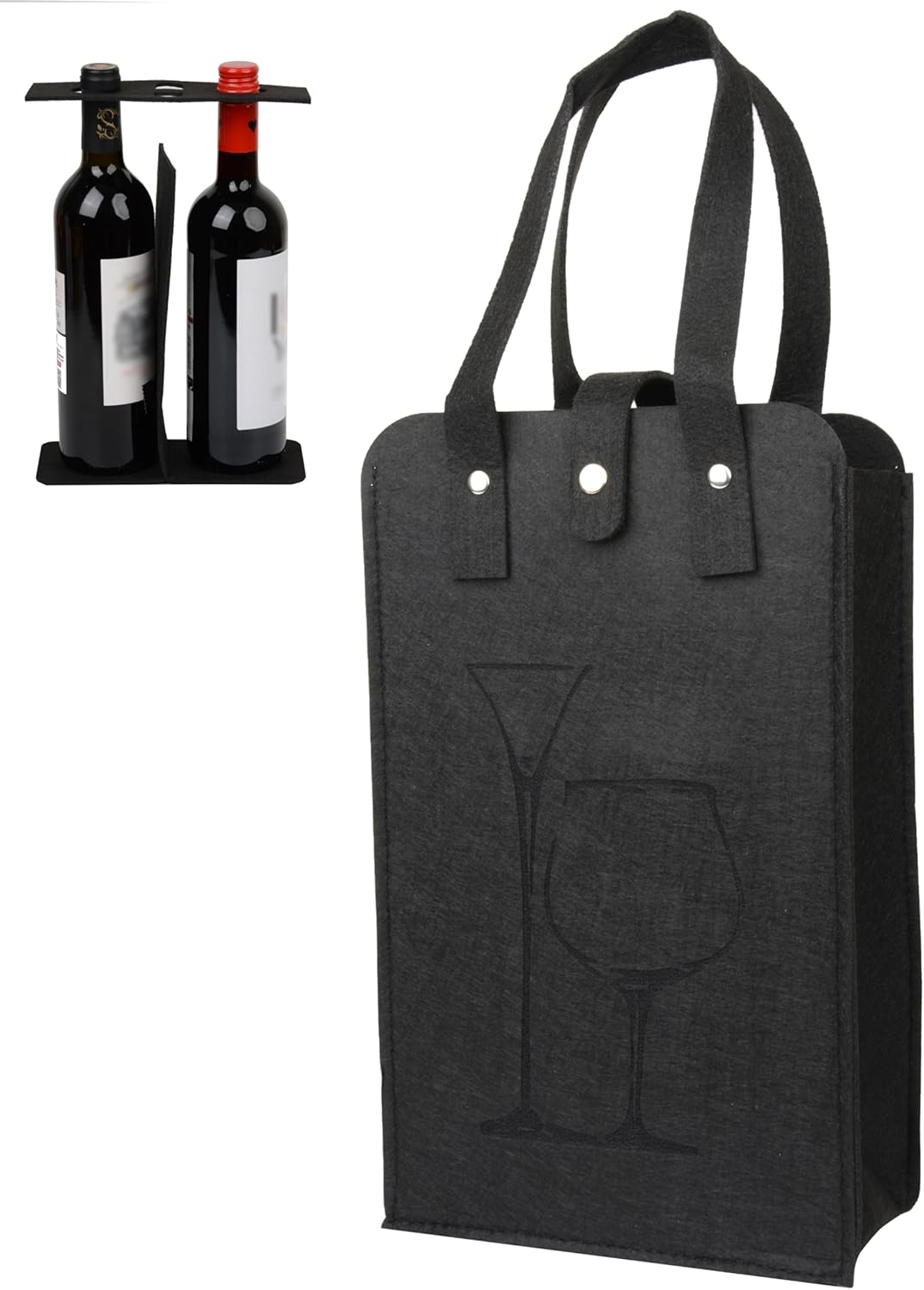 Wiederverwendbare Weinkühltasche mit Fächern für Weinliebhaber
