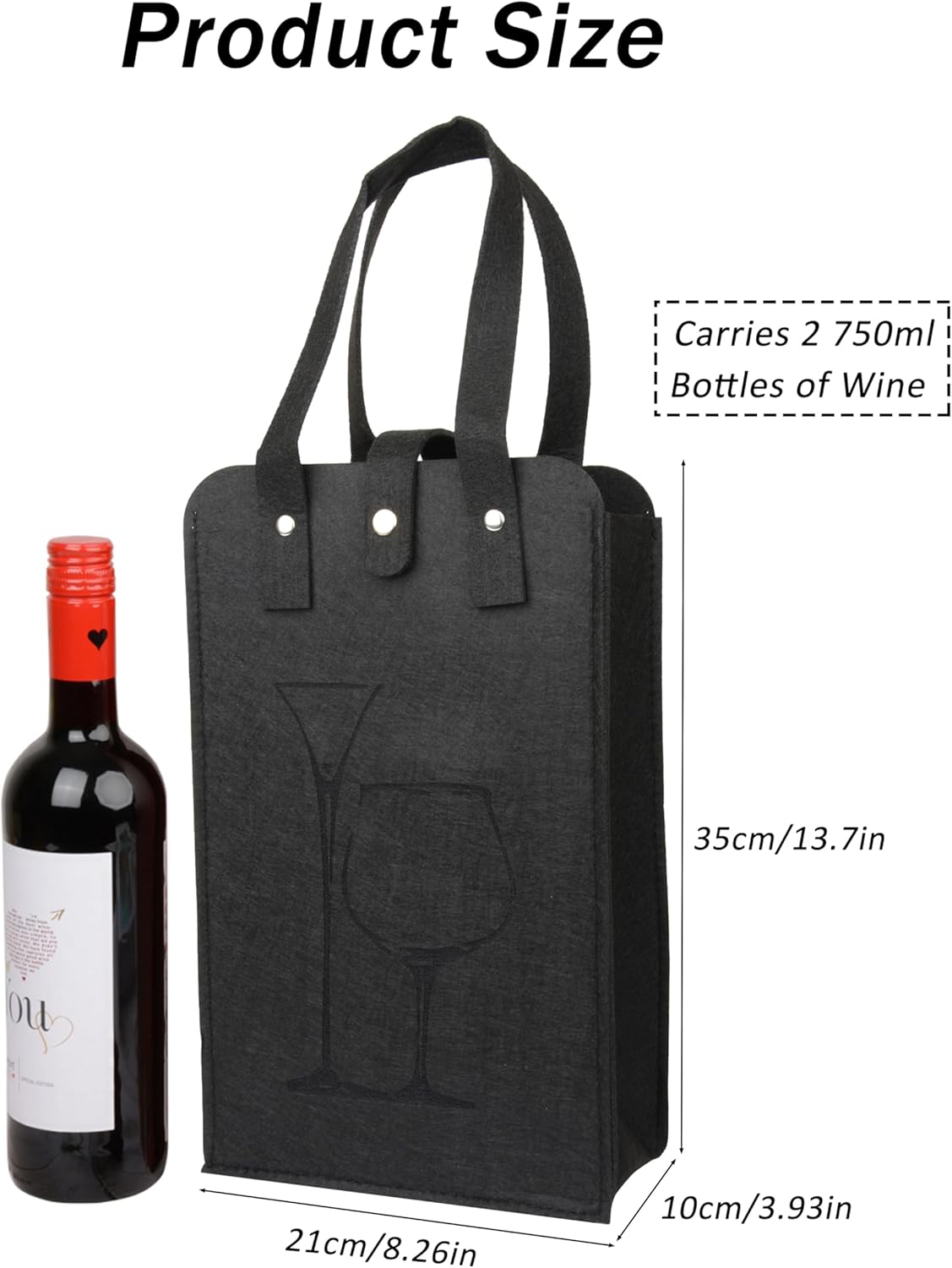 Wiederverwendbare Weinkühltasche mit Fächern für Weinliebhaber