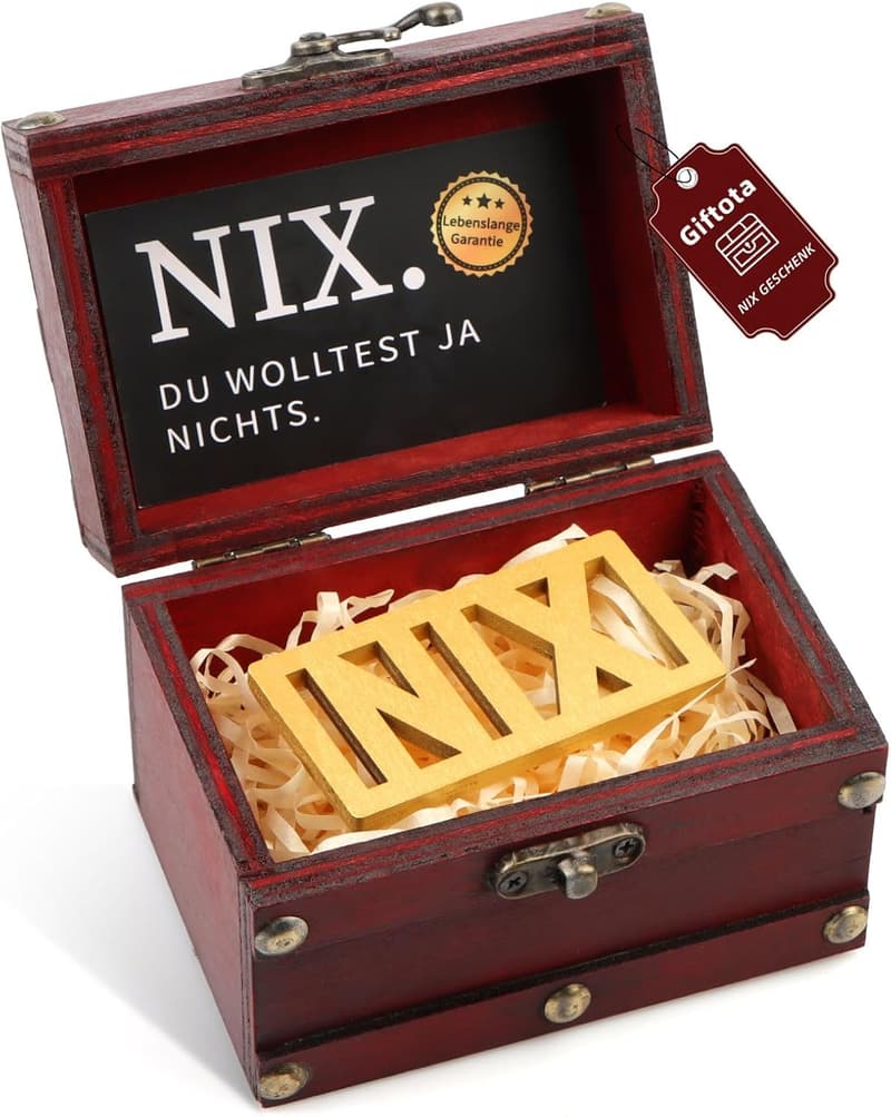 Lustiges Nichts-Geburtstagsgeschenk für Männer und Frauen