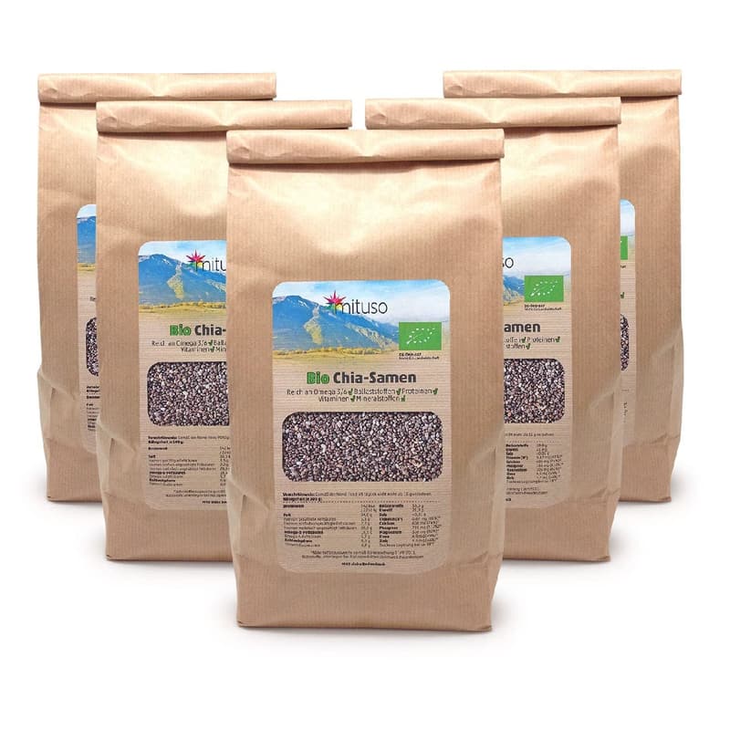 Mituso Chia Samen, 5 x 1000g Paket