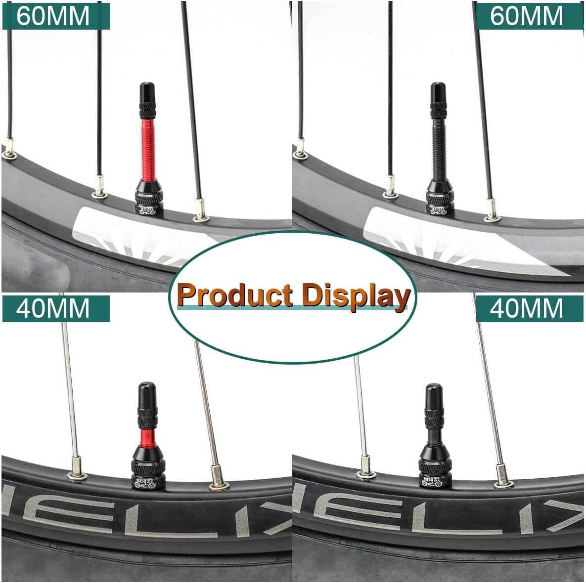 MUQZI Tubeless Presta Ventilschaft Kit – No Leak mit Werkzeug, schwarz (60 mm)