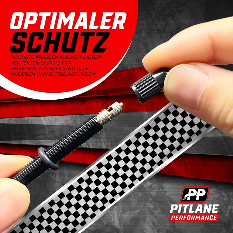 Pitlane Performance® Ventilkappen für Presta-Ventile - 10 Stück