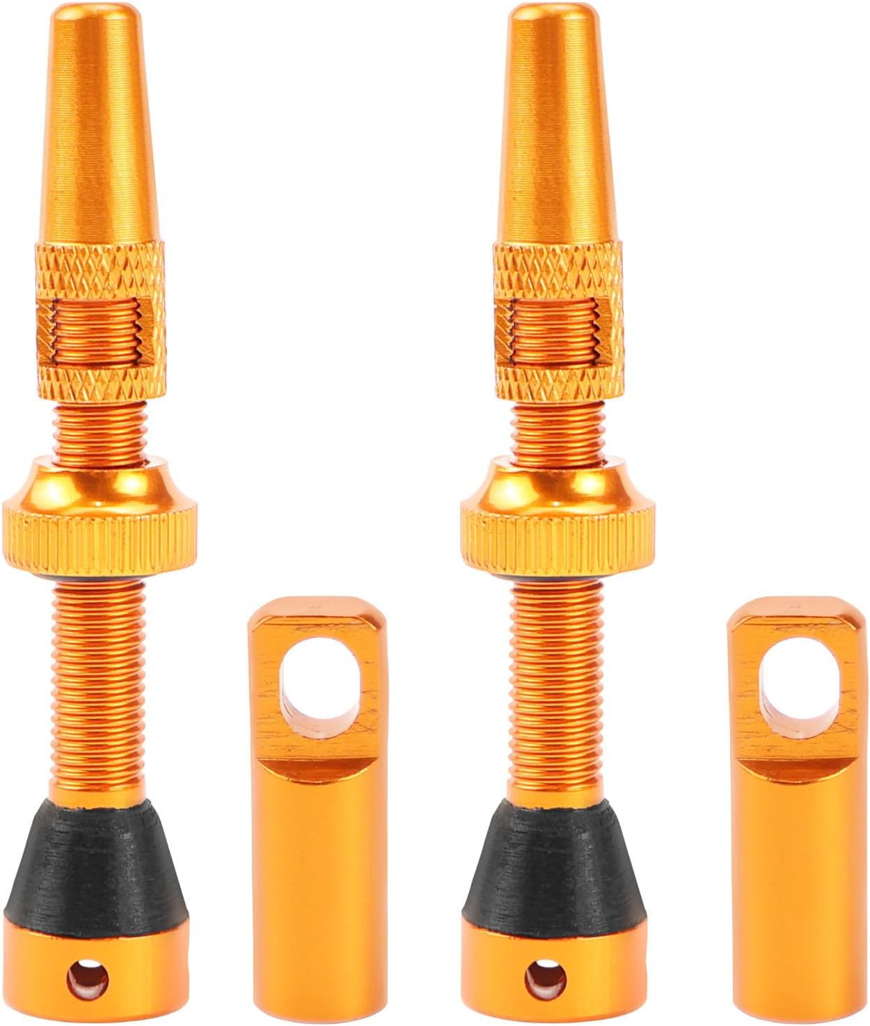 2 Stück Tubeless Ventile 44mm aus Aluminium mit Core Remover für Fahrräder