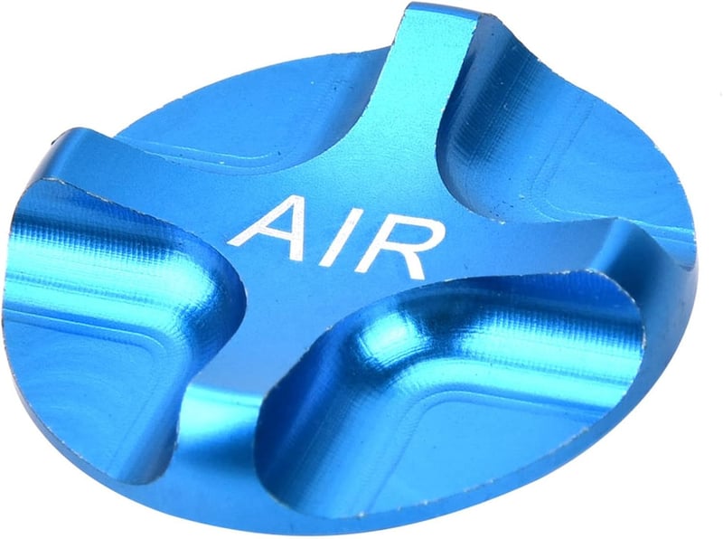 Luftdichte Ventilkappen für MTB-Gabel aus Aluminiumlegierung (blau)