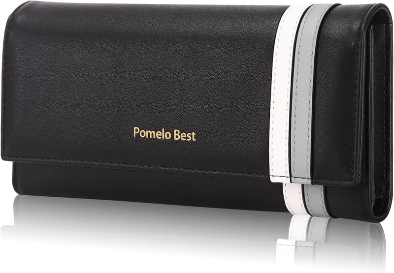 Schlanke Damen Geldbörse mit RFID Blocker und vielen Fächern