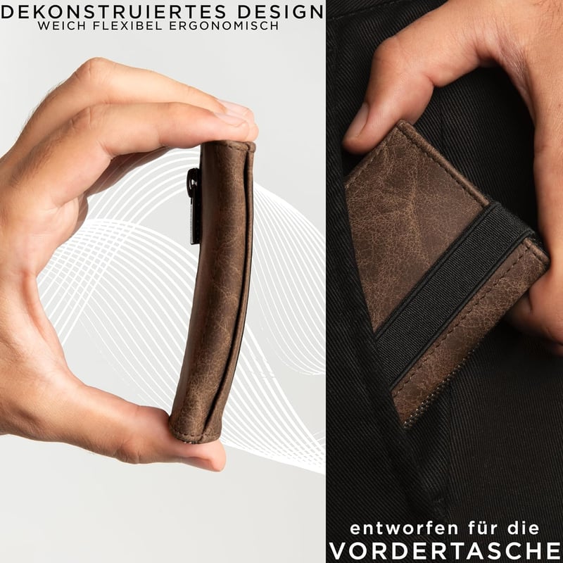 GUGGIARI® Slim Wallet mit RFID Schutz – Schlankes Kreditkartenetui