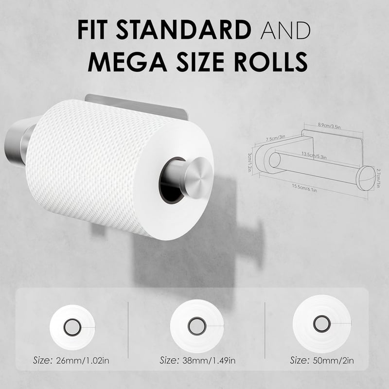 Selbstklebender Edelstahl Toilettenpapierhalter für Bad und Küche