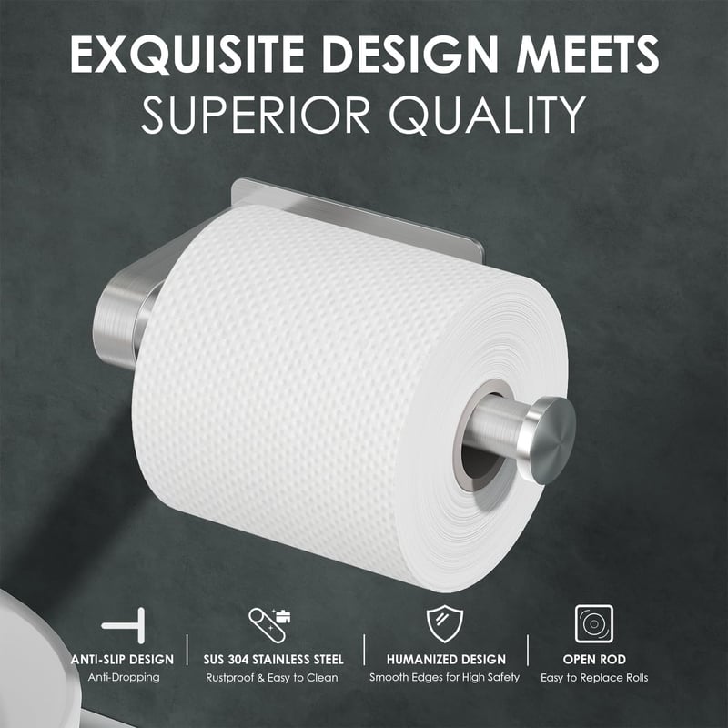 Selbstklebender Edelstahl Toilettenpapierhalter für Bad und Küche