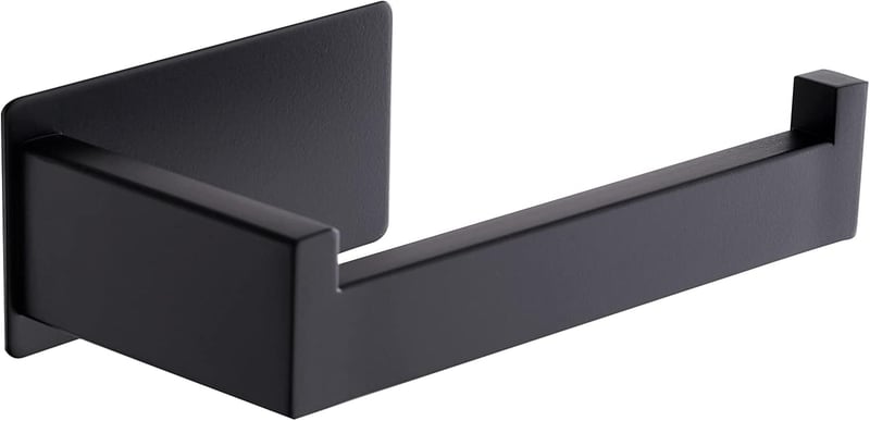 Selbstklebender Toilettenpapierhalter aus Edelstahl für Küche und Bad, Schwarz