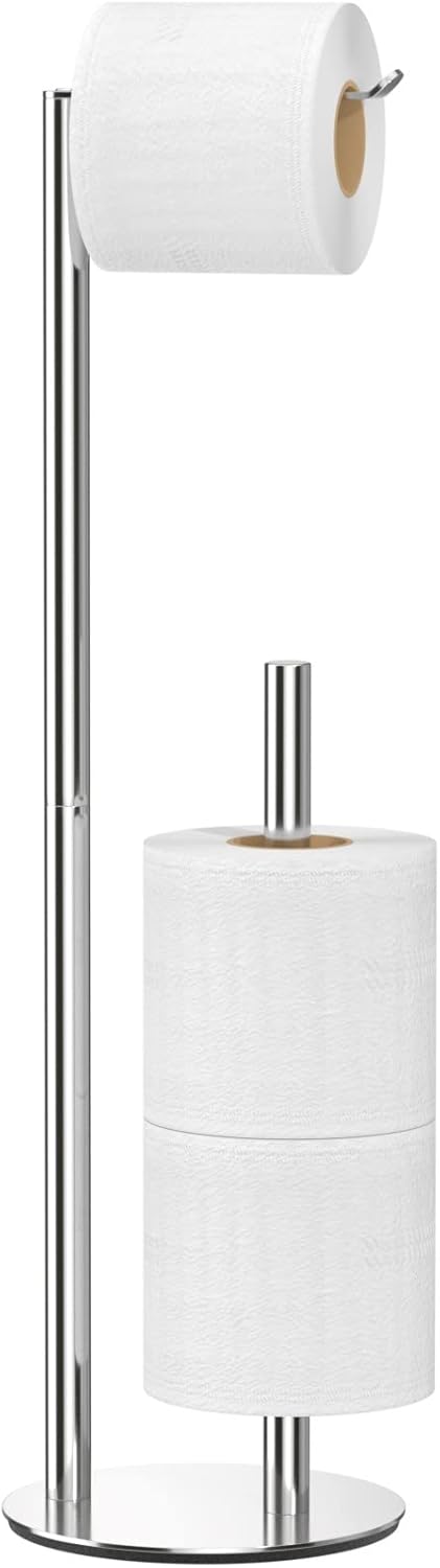 Freistehender Edelstahl Toilettenpapierhalter für 3 Rollen