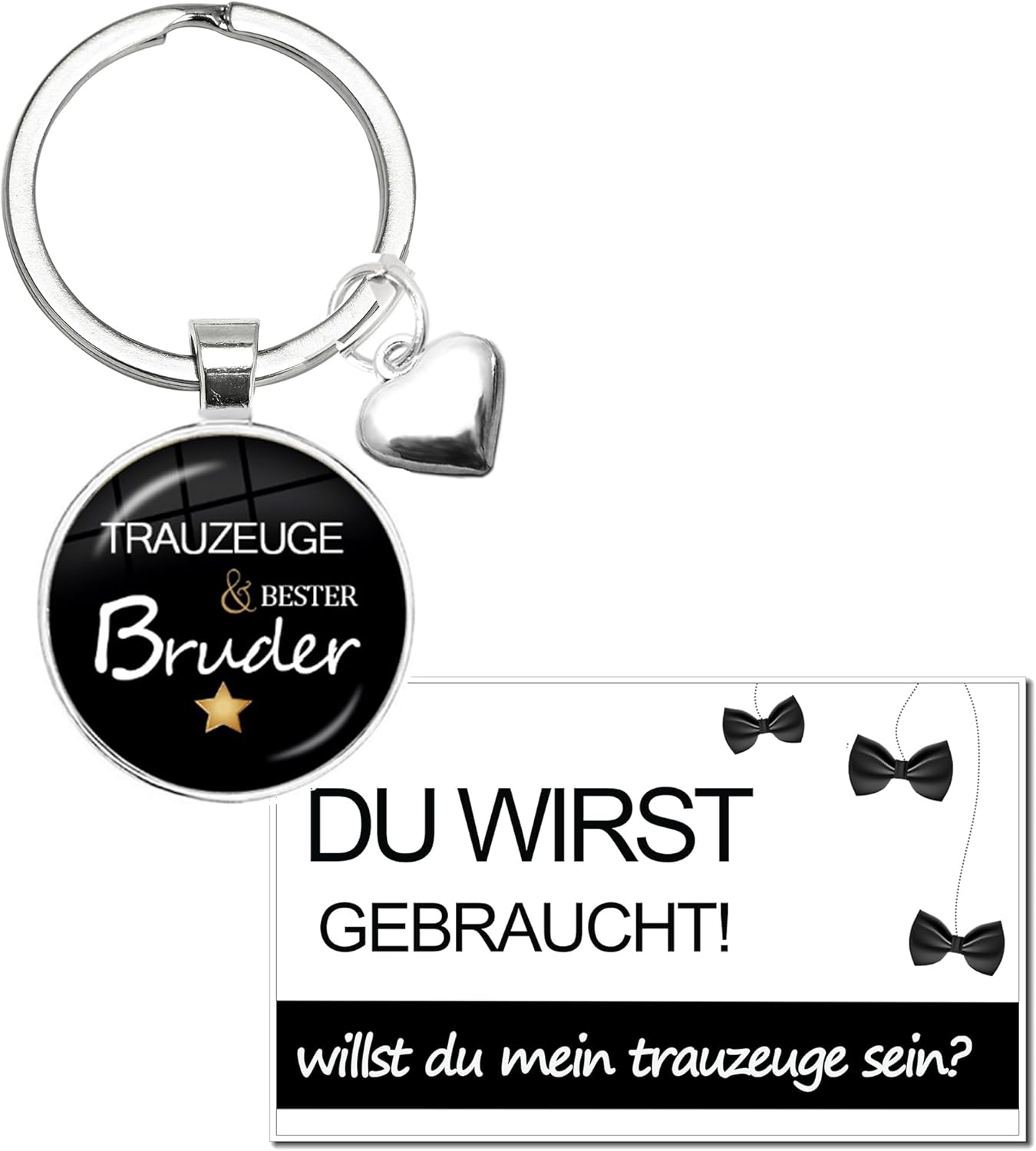 Geschenk für Trauzeugen: 3D Schlüsselanhänger mit Karte