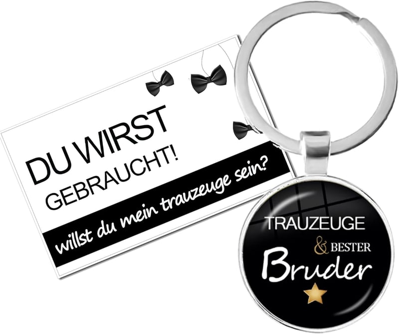 Geschenk für Trauzeugen: 3D Schlüsselanhänger mit Karte