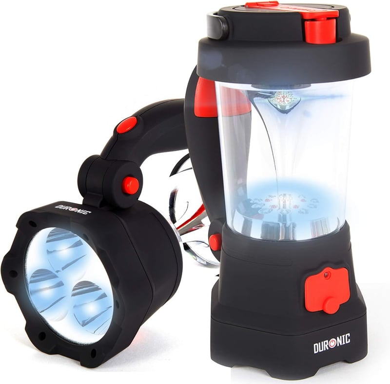 Duronic Hurricane Campinglampe mit Powerbank-Funktion, wiederaufladbar