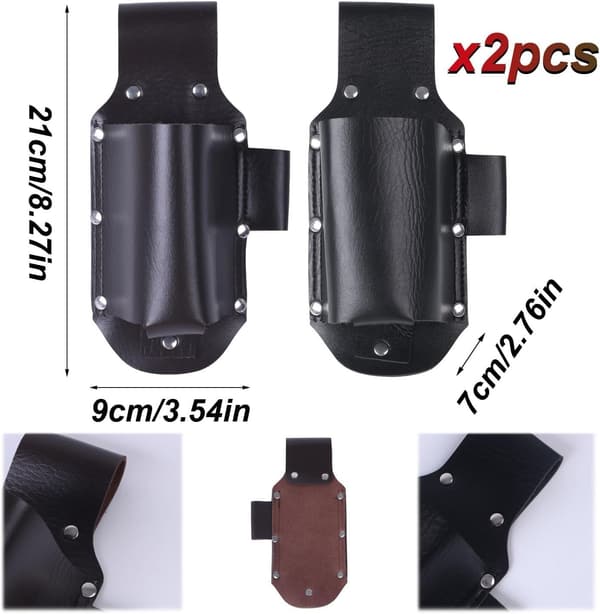Vintage Leder Bierholster für Herren – 2er Set, ideal zum Grillen und Campen