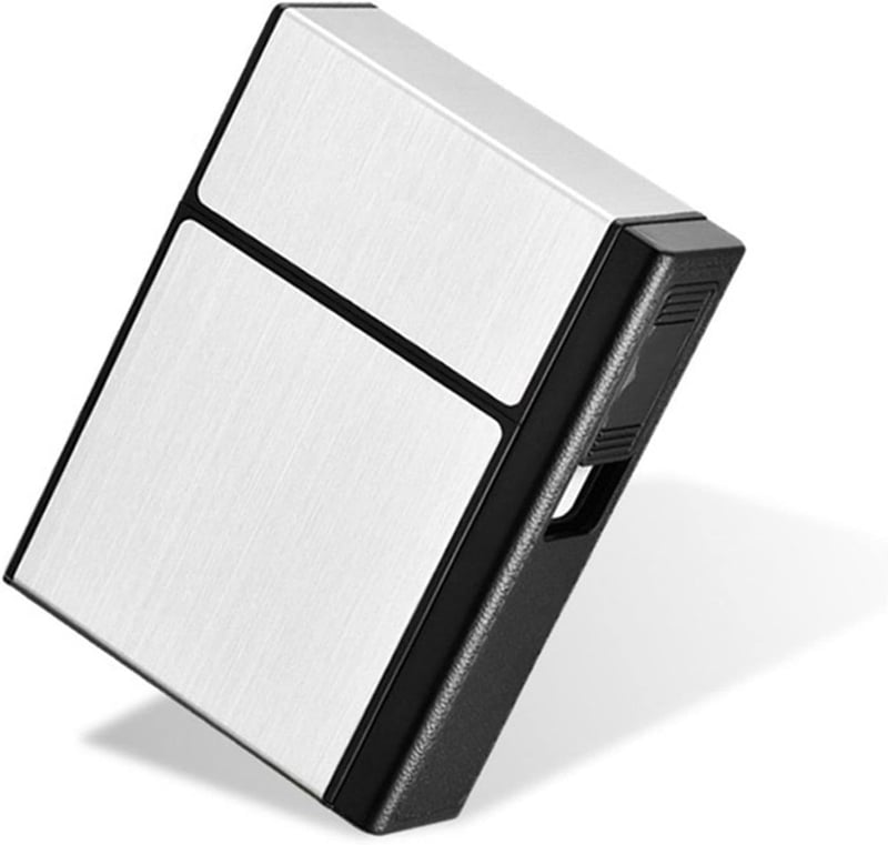 Multifunktionales Zigarettenetui für Herren, USB-wiederaufladbar, 20 Stück