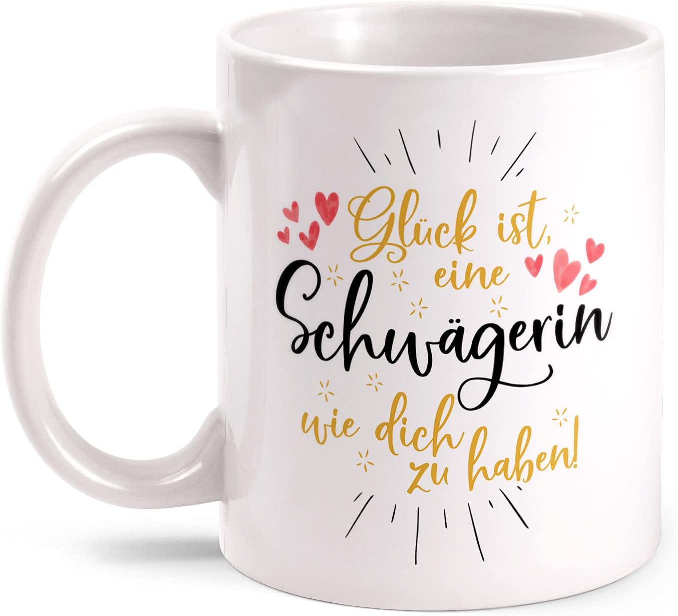 Glücks-Tasse für Schwägerinnen - Beidseitig bedruckt, 330 ml