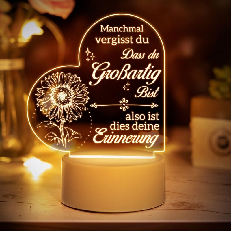 Inspirierendes Gravur-Nachtlicht für Frauen, ideal als Geschenk zum Muttertag