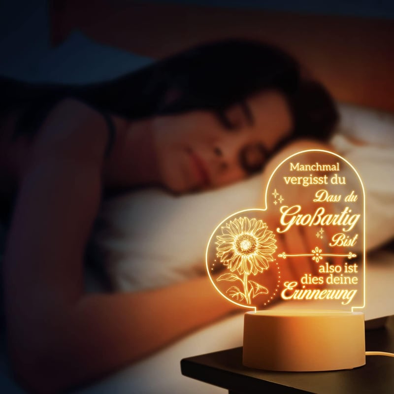 Inspirierendes Gravur-Nachtlicht für Frauen, ideal als Geschenk zum Muttertag