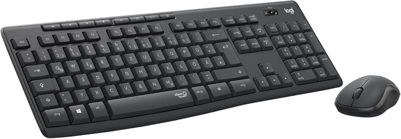 Logitech MK295 kabelloses SilentTouch Tastatur-Maus-Set - Graphit, PC