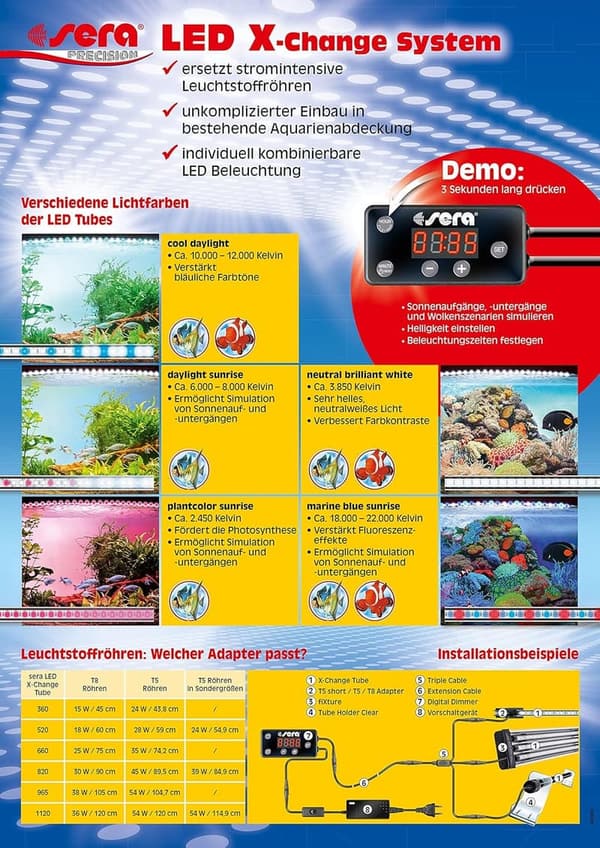 sera LED Chip Blaulicht für Meerwasseraquarien - Silber