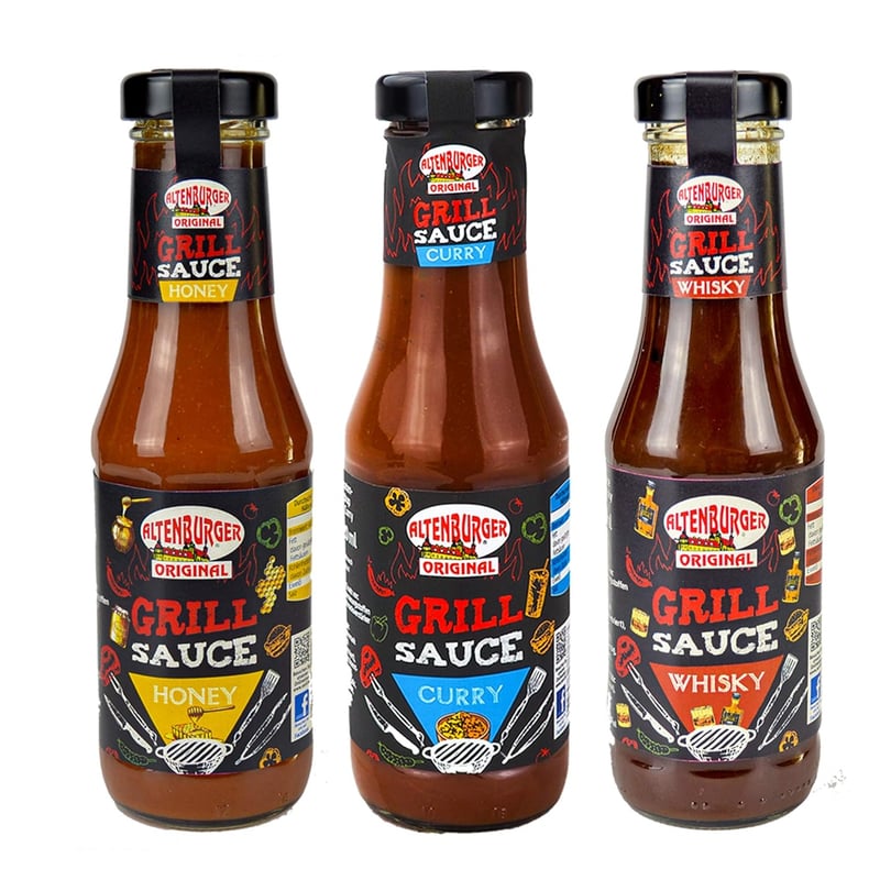 Grill Geschenkset: Altenburger Original Sixpack mit 6 Grillsaucen