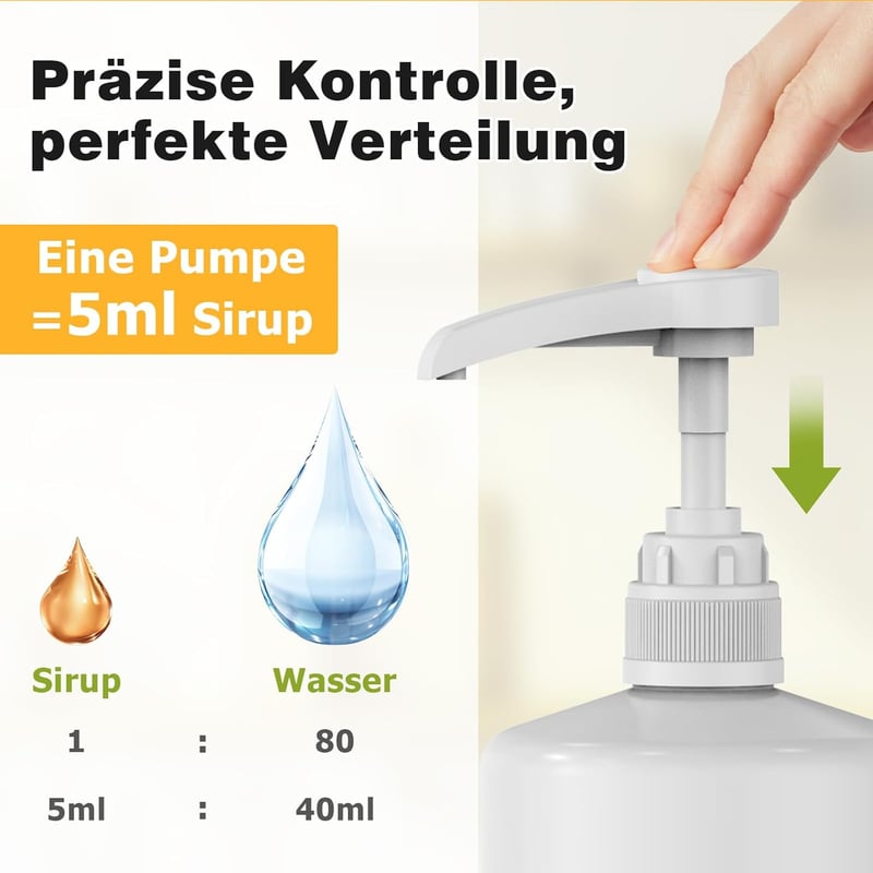 Wiederverwendbare Dosierpumpe für Vital Drinks mit 3 Schläuchen