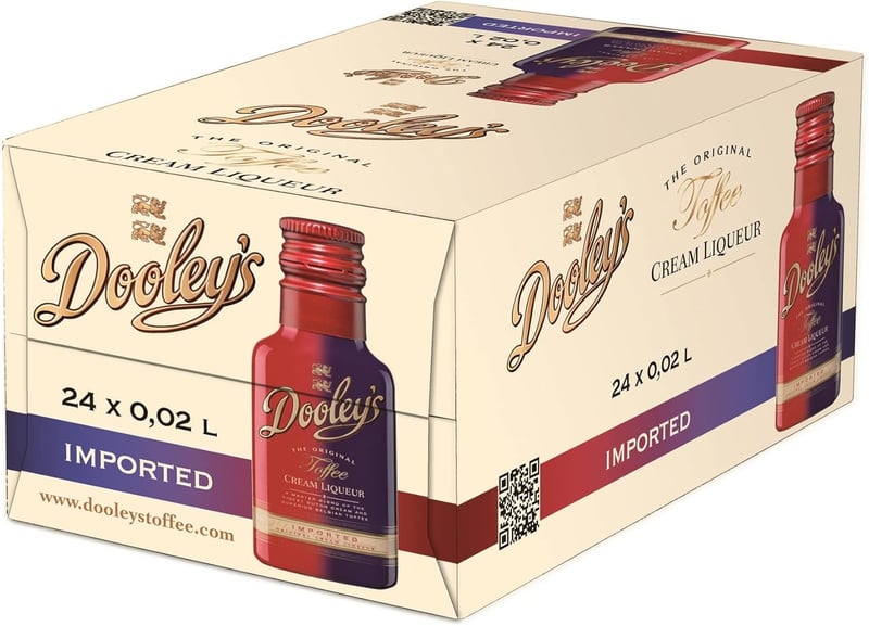 Dooley's Toffee Cream Liqueur | 24 x 0,02 L. | 17 % Vol. | Cocktails & Pur