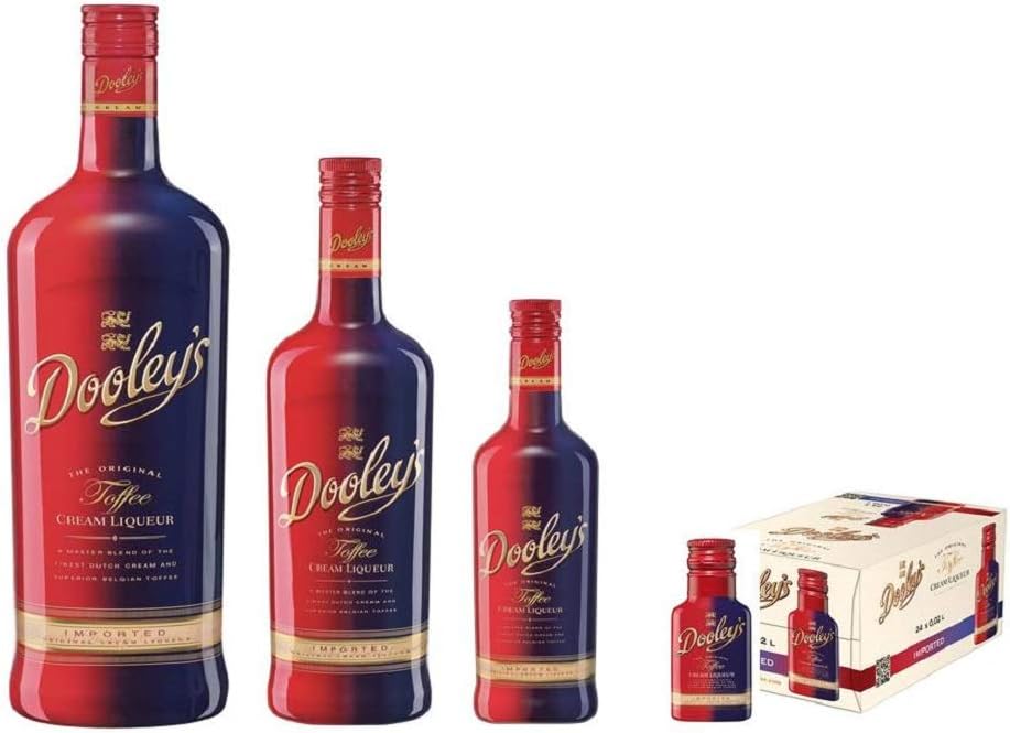 Dooley's Toffee Cream Liqueur | 24 x 0,02 L. | 17 % Vol. | Cocktails & Pur