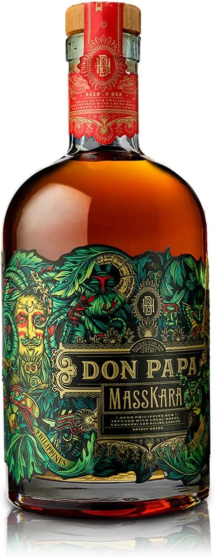Don Papa Masskara Rum - Weich und fruchtig, mit Honignoten, 700ml