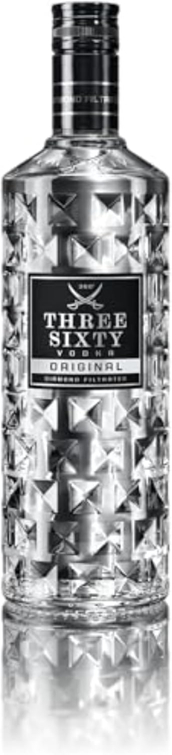 THREE SIXTY VODKA ORIGINAL - Diamantgefilterter Wodka 0,7L, 37,5% vol.