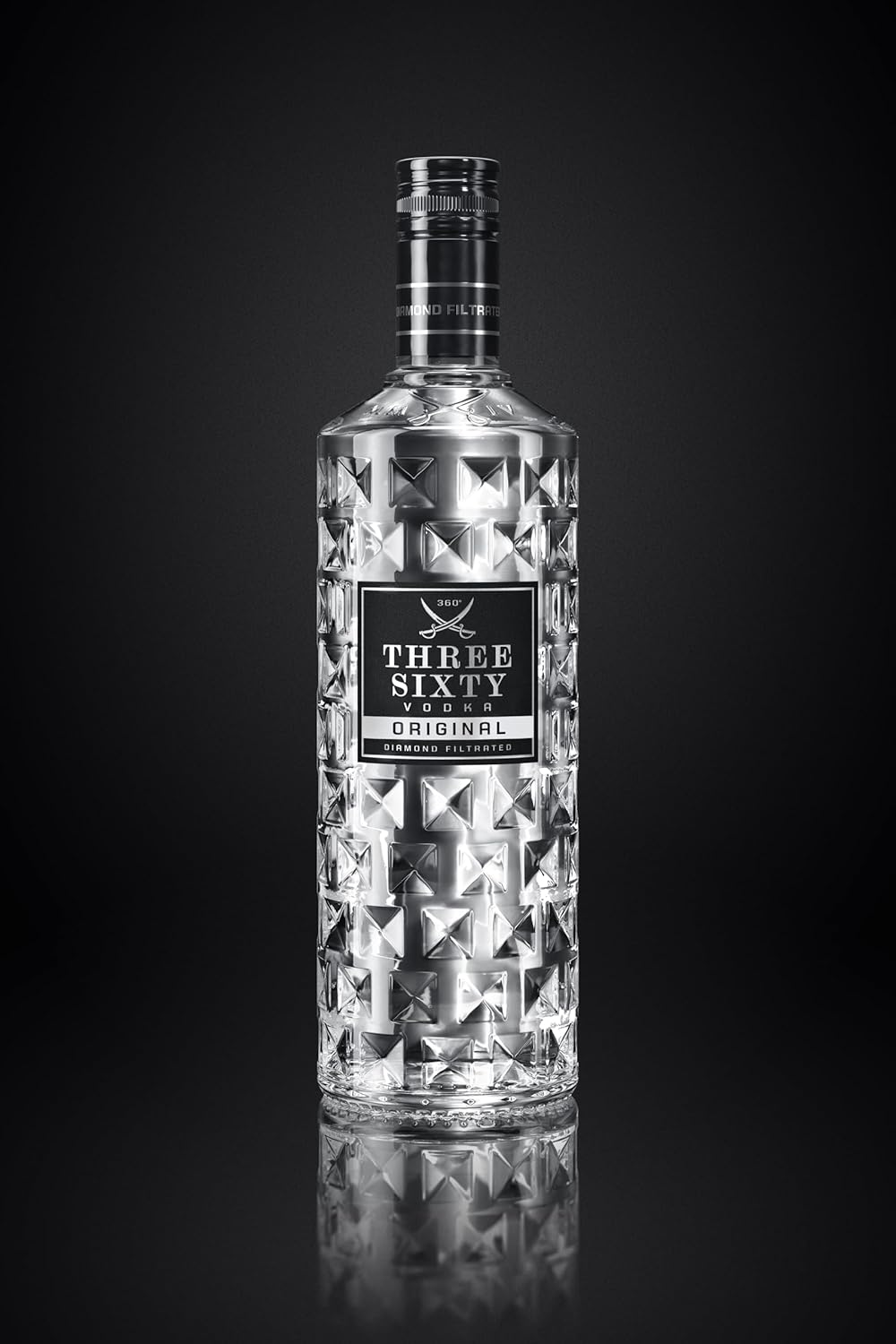 THREE SIXTY VODKA ORIGINAL - Diamantgefilterter Wodka 0,7L, 37,5% vol.