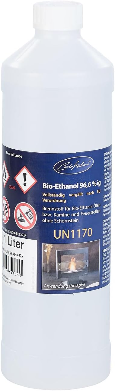 Bioalkohol für Deko-Kamine - 1 Liter Bio-Ethanol