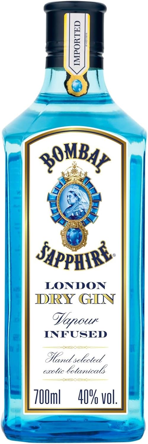 Bombay Sapphire London Dry Gin, 40% Vol., 700 ml, mit 10 Botanicals