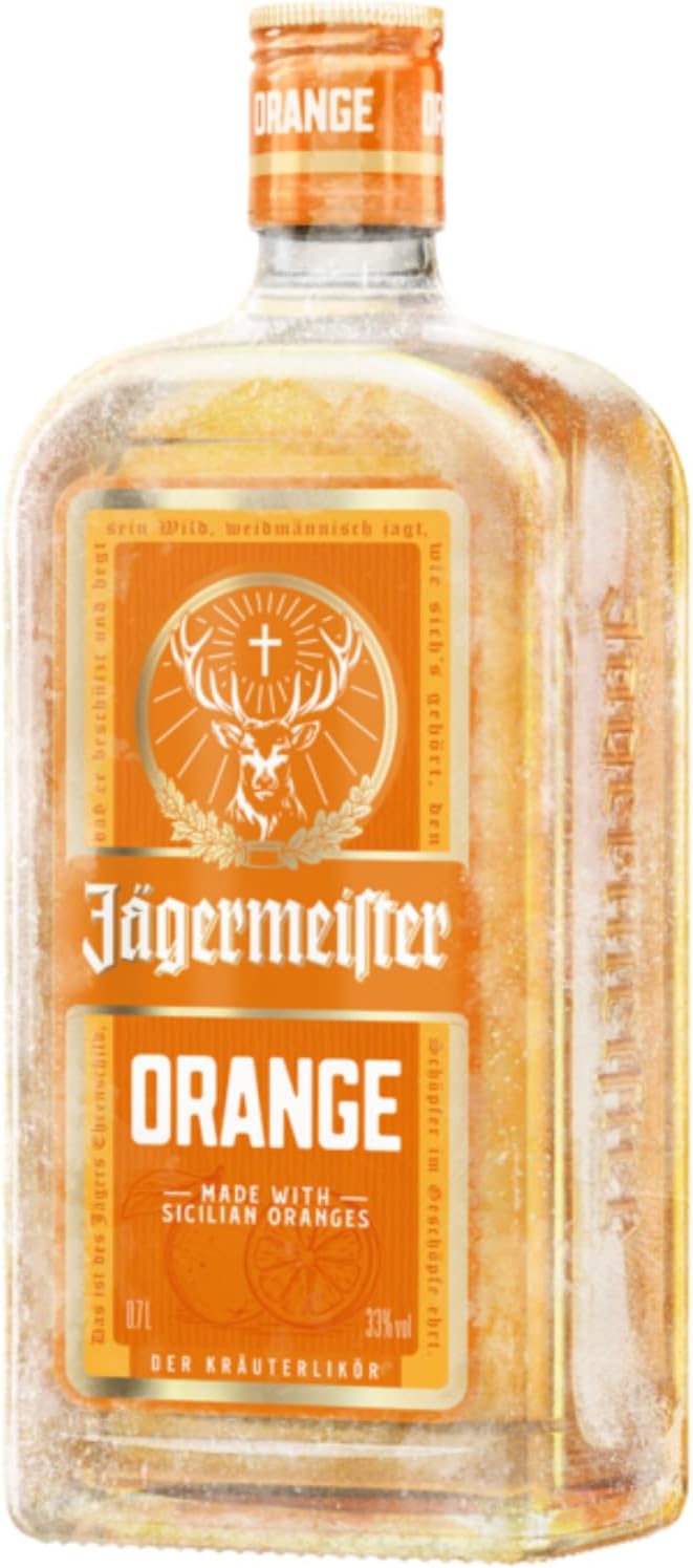 Jägermeister ORANGE – 0,7l Premium Kräuterlikör mit Orangenextrakt