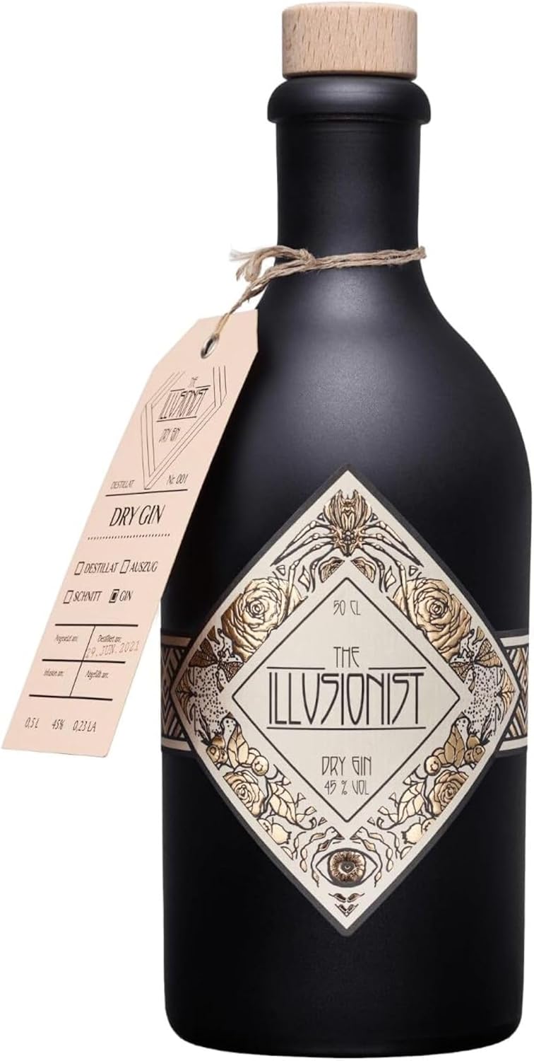 Illusionist Dry Gin - Farbwechsel-Gin mit 16 Premium Botanicals, 500ml
