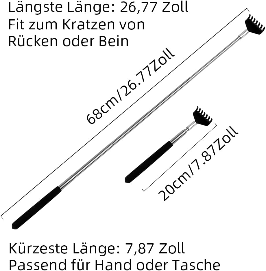 Praktischer Edelstahl Rückenkratzer – Perfektes Geschenk für Männer und Frauen