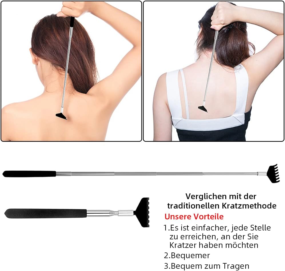 Praktischer Edelstahl Rückenkratzer – Perfektes Geschenk für Männer und Frauen