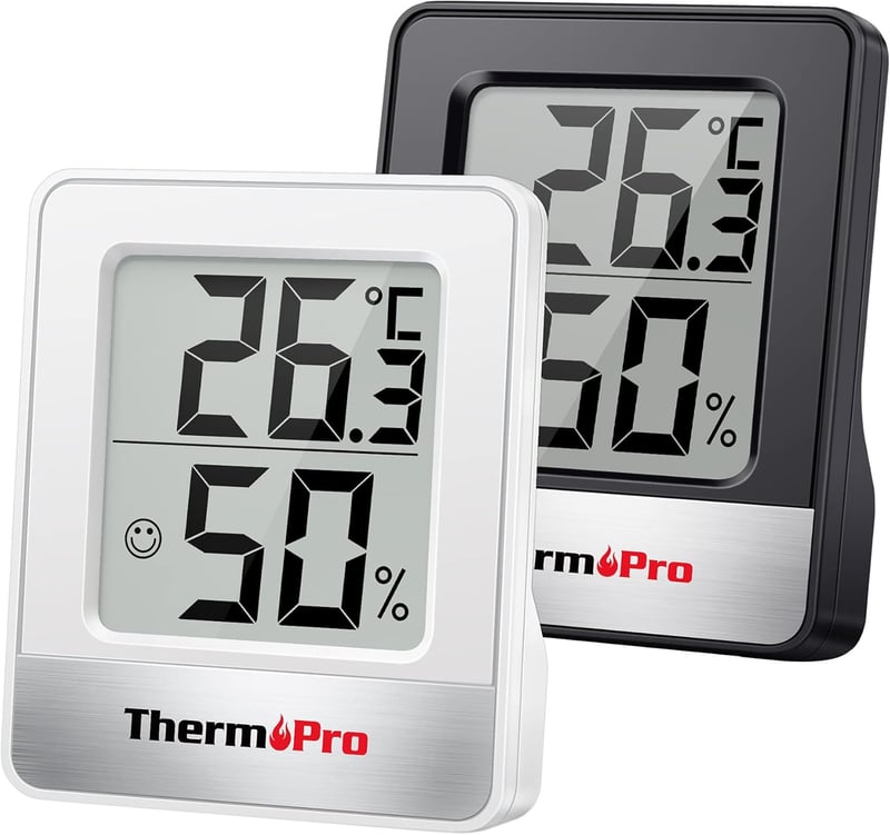ThermoPro TP49 Mini Thermo-Hygrometer 2er Set für Raumklima Kontrolle