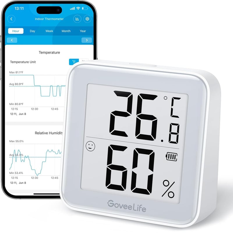 GoveeLife Bluetooth Thermometer Hygrometer mit Ele Ink Display