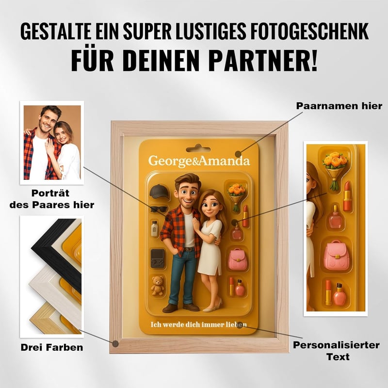 Personalisierte Action Figuren Poster für Männer mit Foto & Zubehör