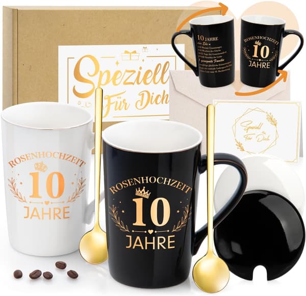 10. Hochzeitstag Tasse für Paare - Mr. & Mrs. Geschenk